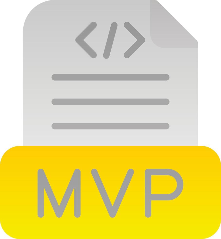 design de ícone vetorial mvp vetor