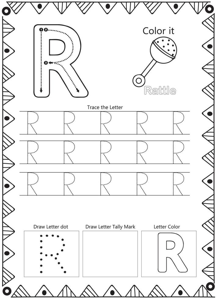 desenho de letras do alfabeto para colorir vetor