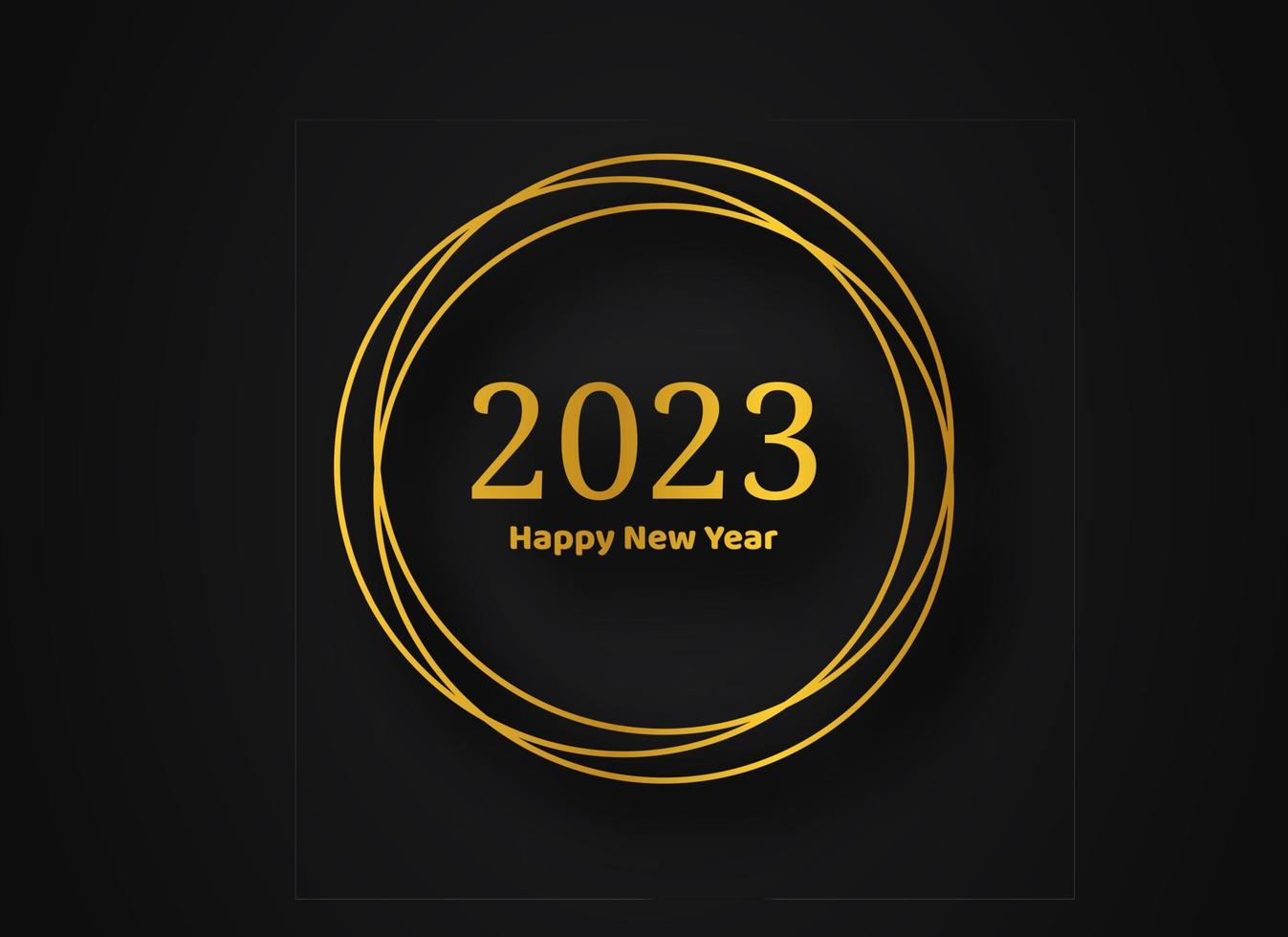 2023 feliz ano novo fundo poligonal geométrico de ouro vetor