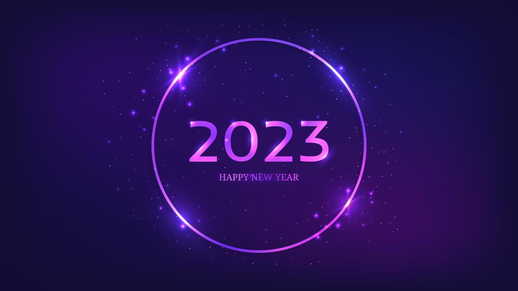 2023 feliz ano novo fundo neon vetor