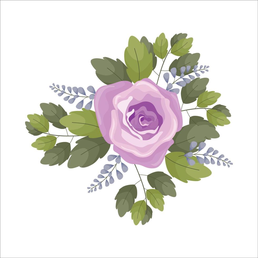 linda e elegante rosa desenhada à mão em aquarela. fundo decorativo gráfico vetorial de ilustração vetor