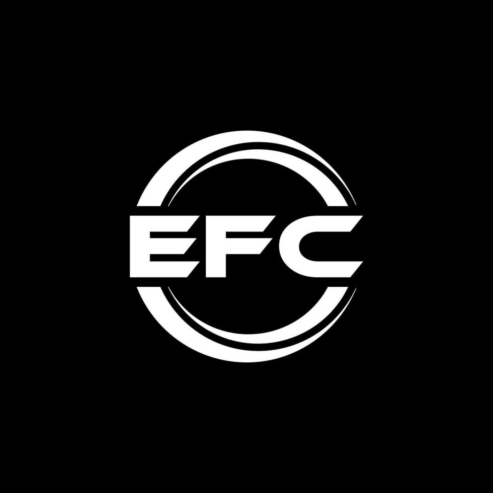 design de logotipo de carta efc na ilustração. logotipo vetorial, desenhos de caligrafia para logotipo, pôster, convite, etc. vetor