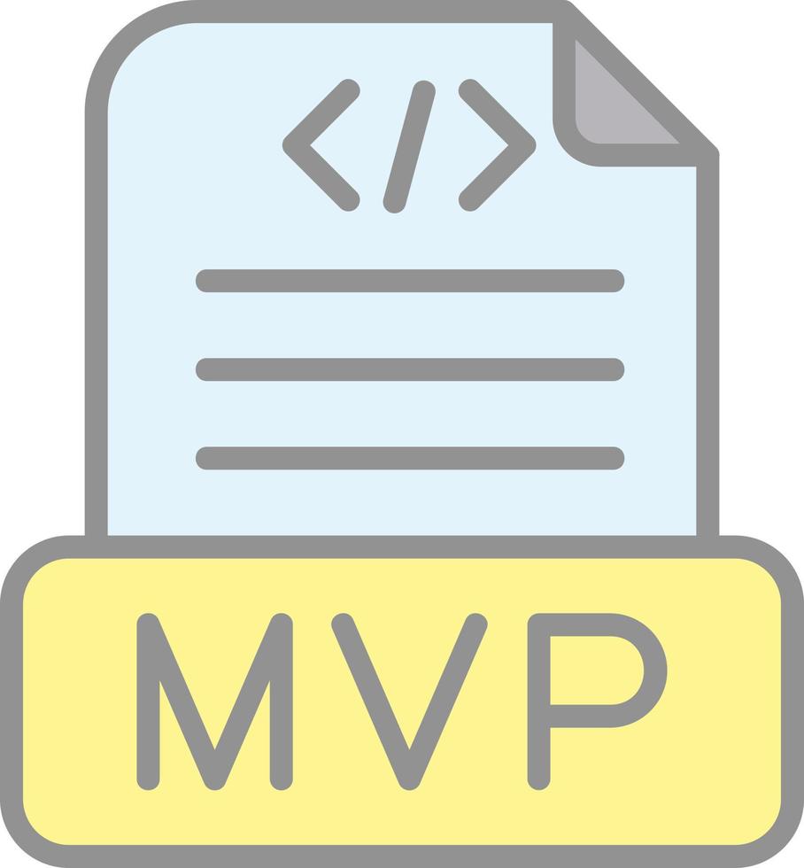 design de ícone vetorial mvp vetor