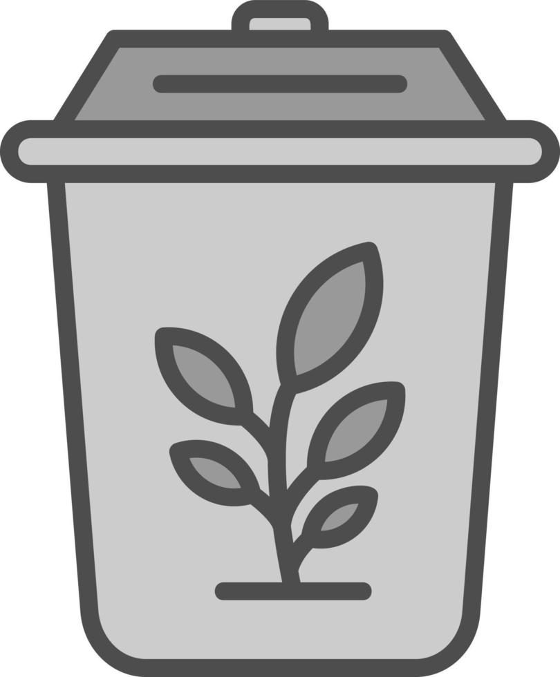 design de ícone de vetor de lixo de planta