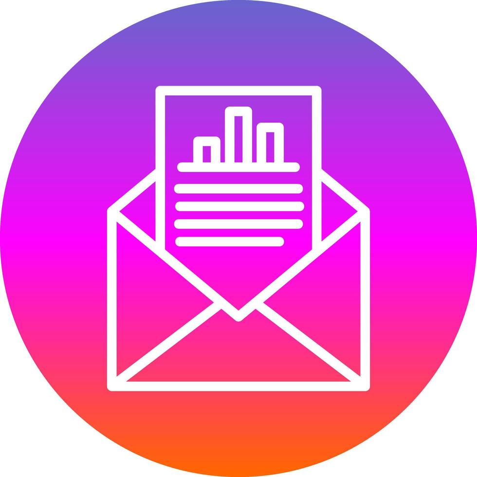 design de ícone de vetor de estatísticas de e-mail