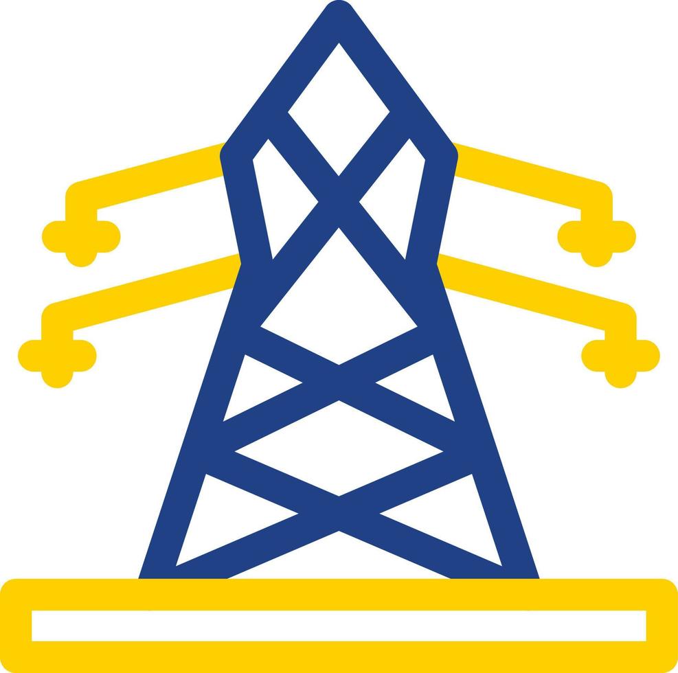 ícone plano de torre elétrica vetor