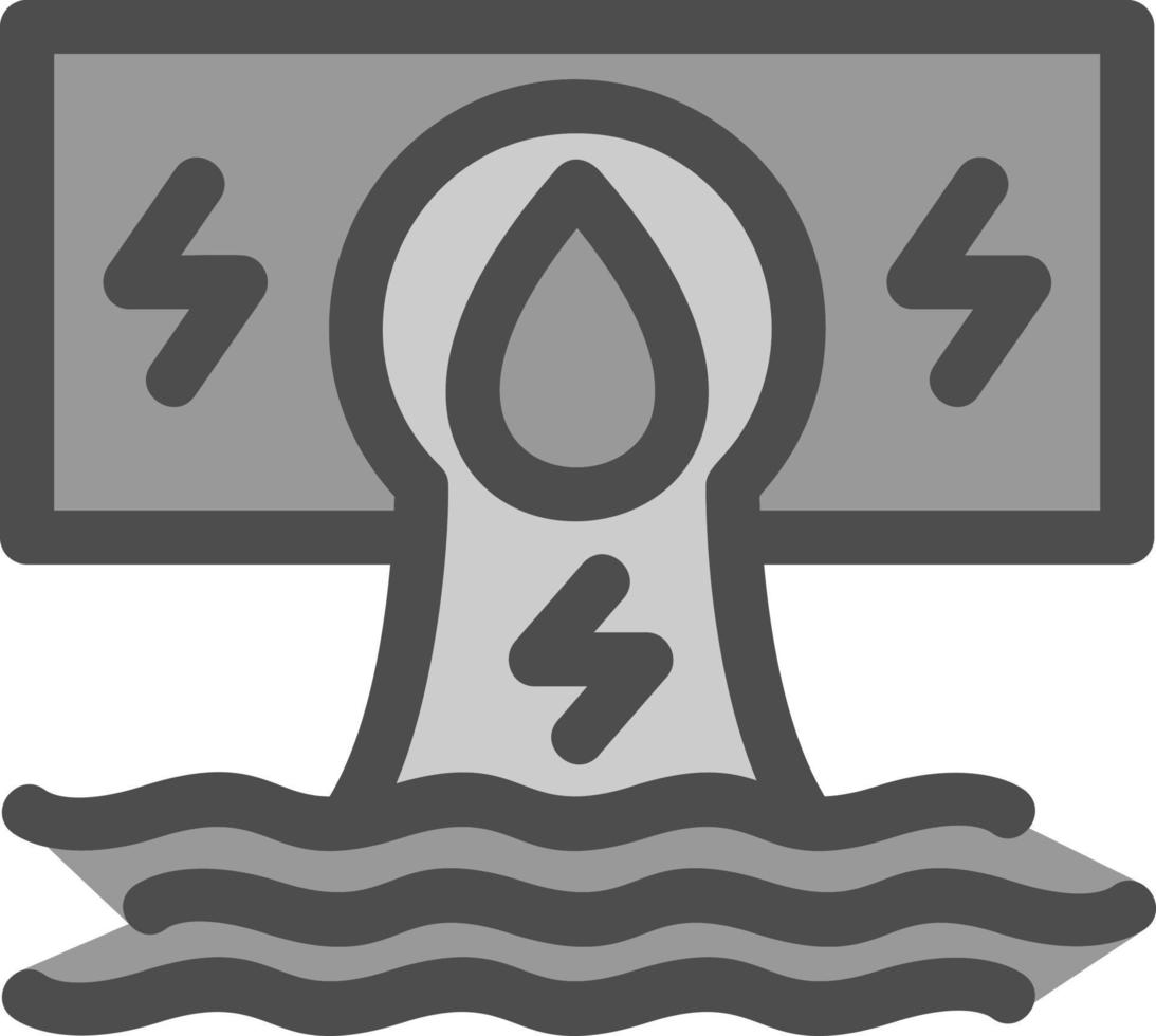 ícone plano de hidroeletricidade vetor