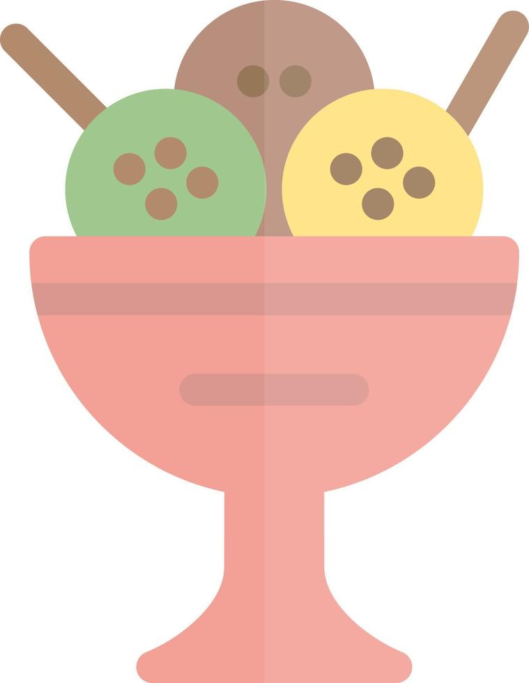 design de ícone de vetor de tigela de sorvete