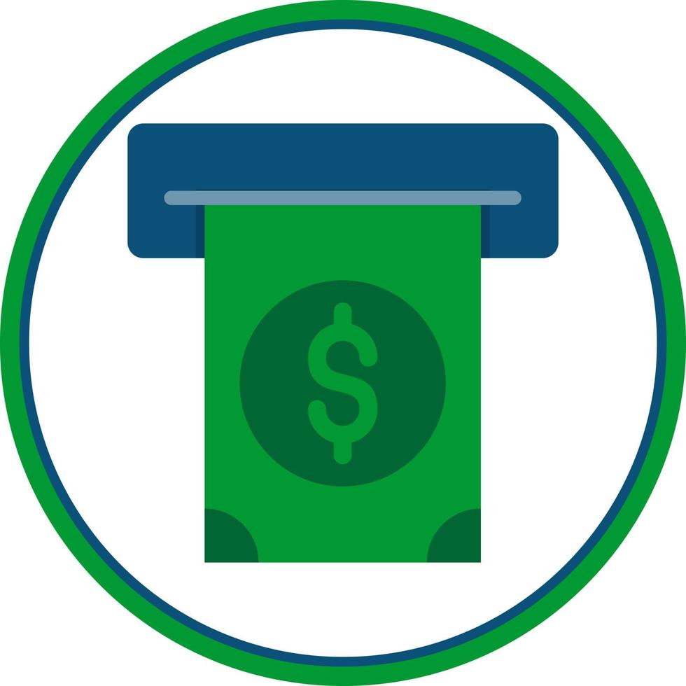 design de ícone de vetor de retirada de dinheiro