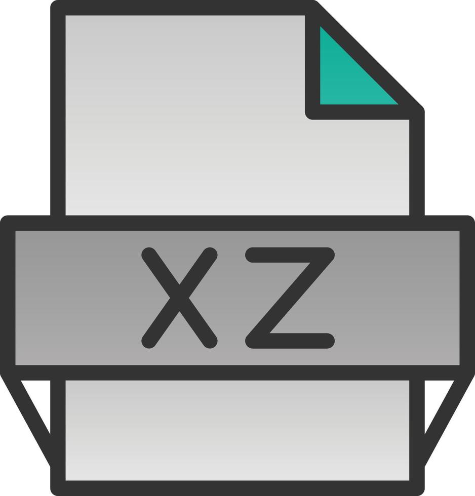 ícone de formato de arquivo xz vetor