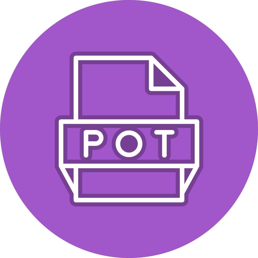 pot ícone de formato de arquivo vetor