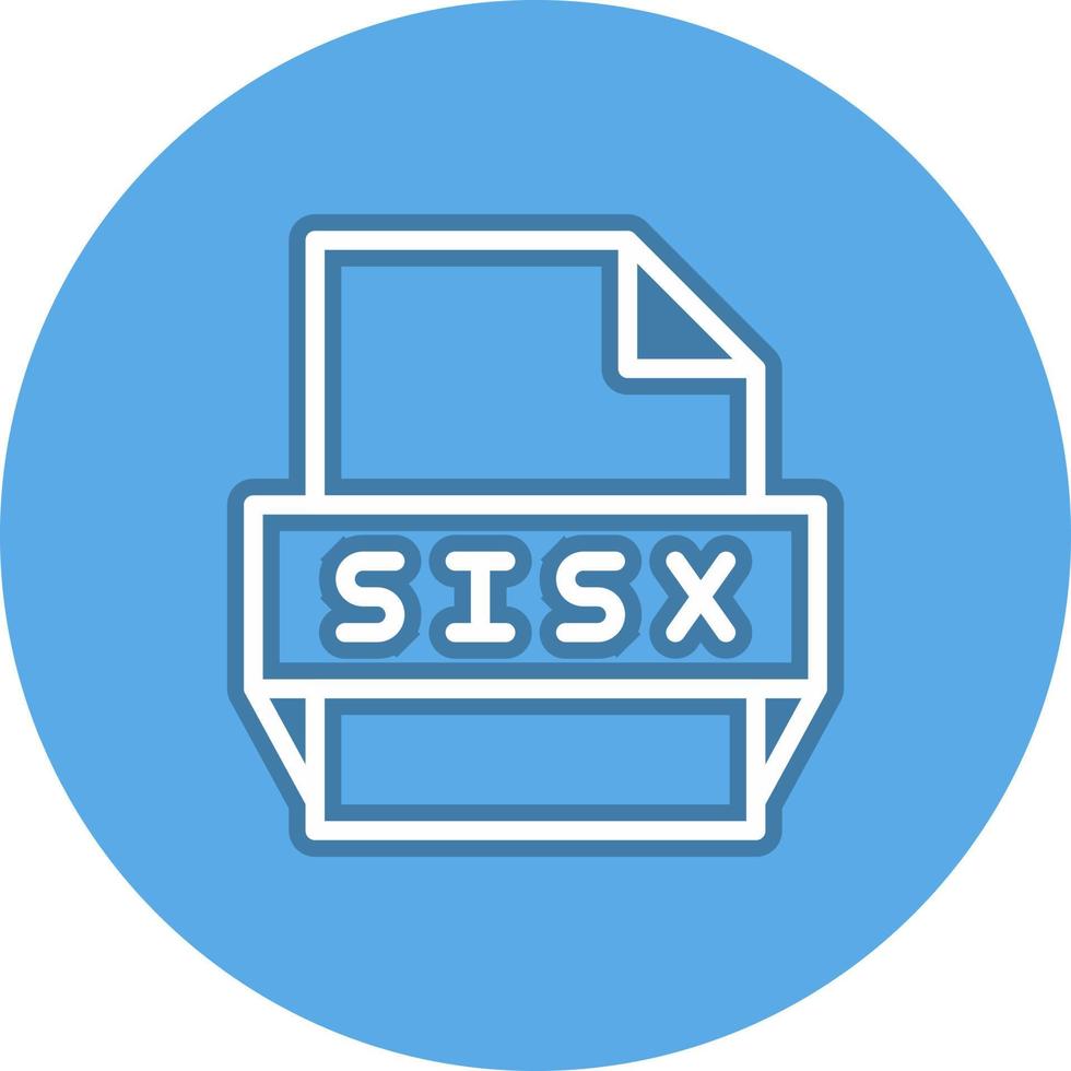 ícone de formato de arquivo sisx vetor