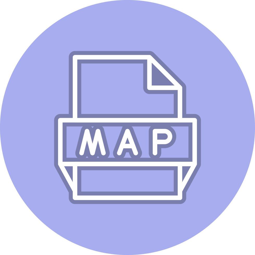 ícone de formato de arquivo de mapa vetor