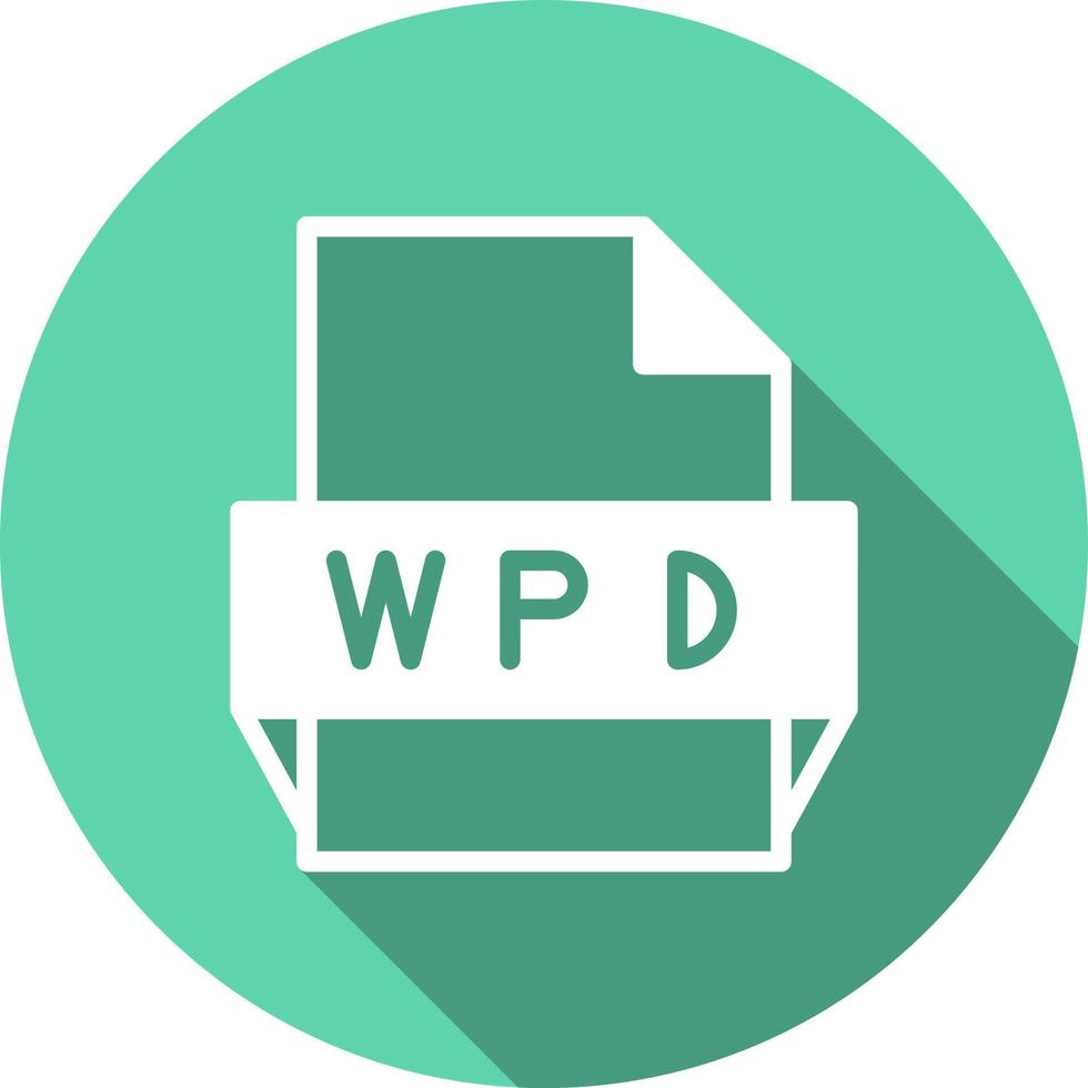 ícone de formato de arquivo wpd vetor