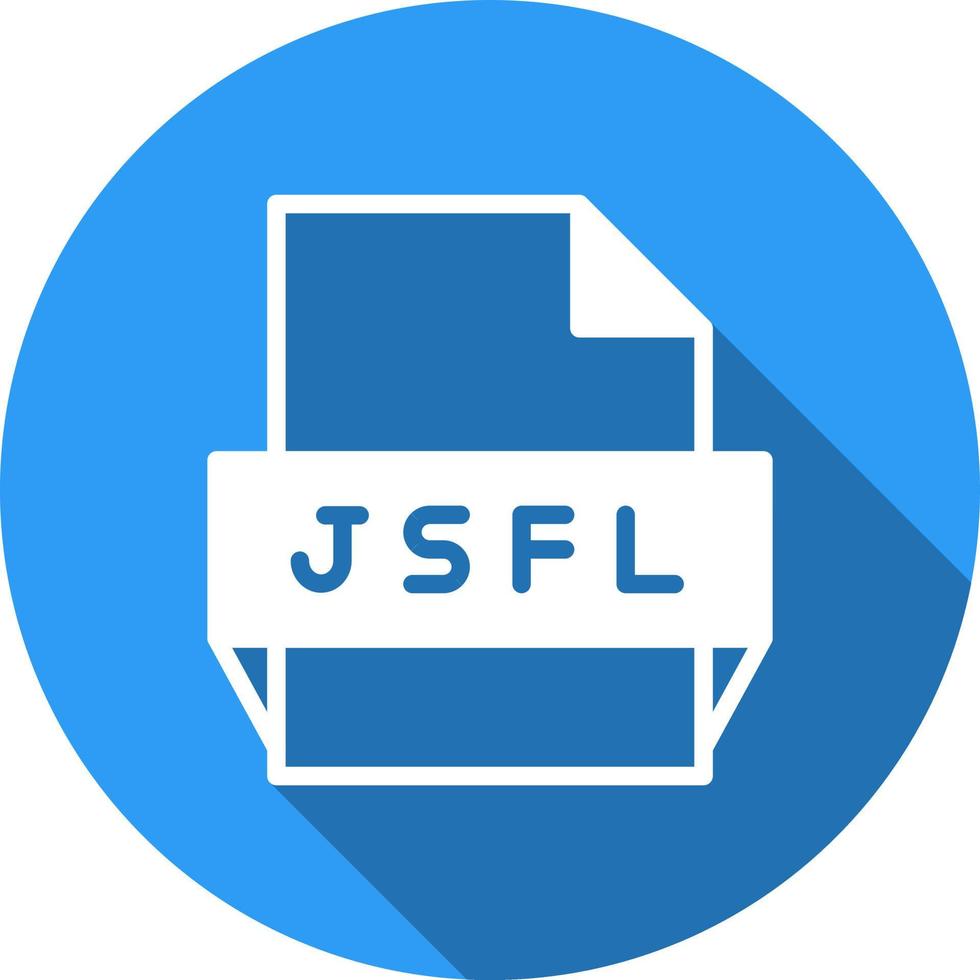 ícone de formato de arquivo jsfl vetor