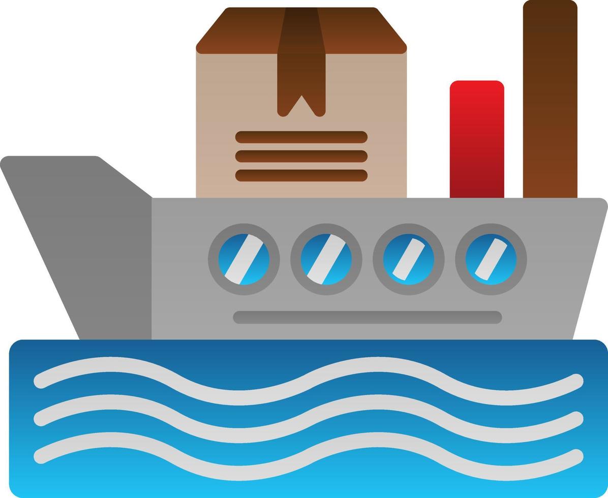 design de ícone de vetor de barco de transporte mundial