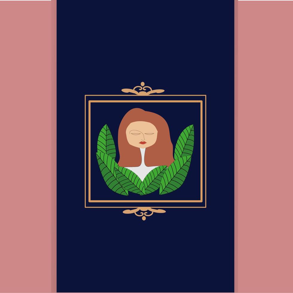 logotipo de imagem feminina, vetor