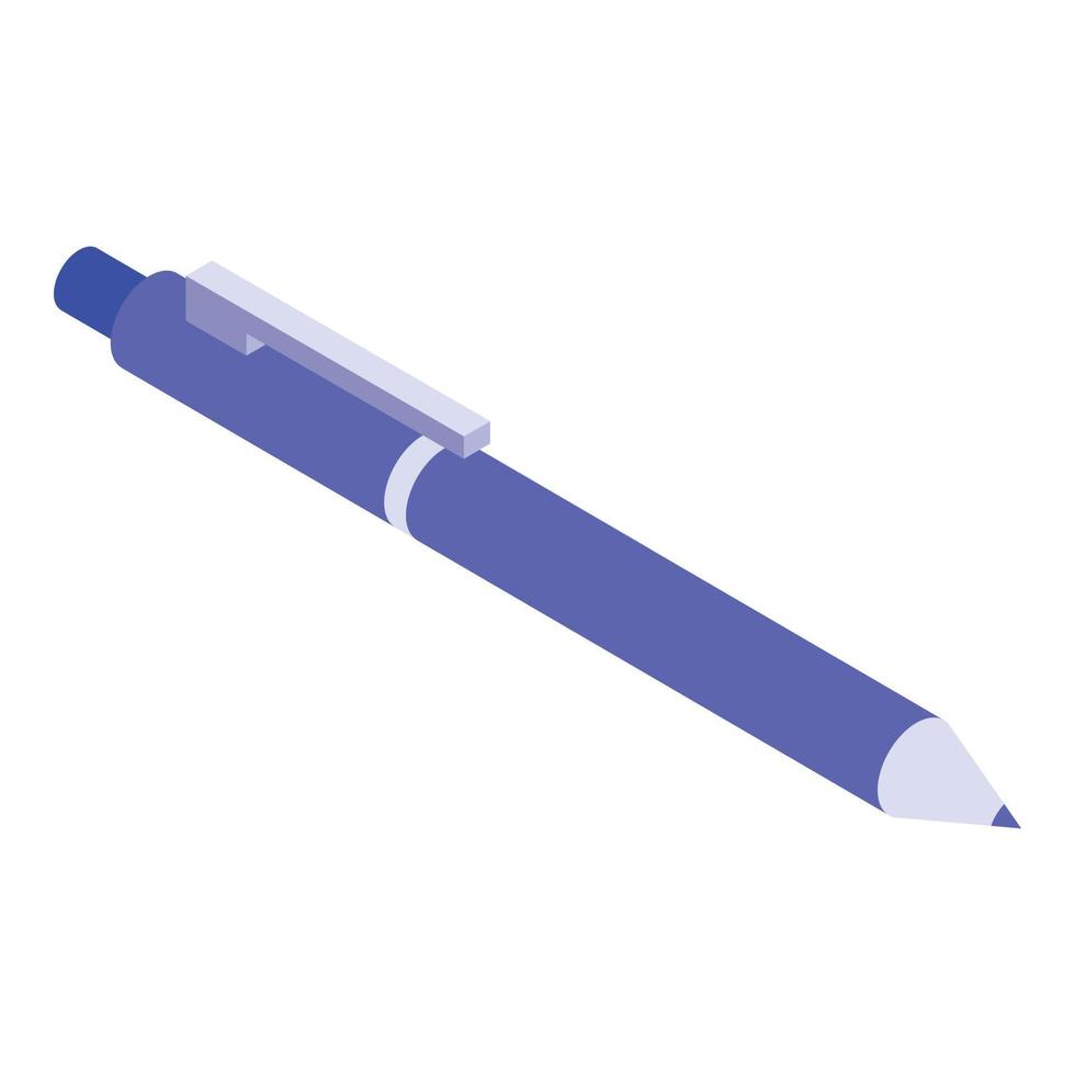 ícone de caneta de escritório, estilo isométrico vetor