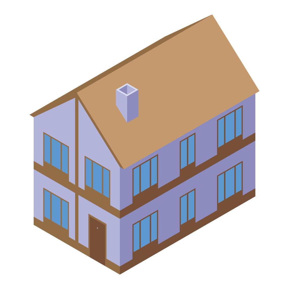 ícone de casa de campo da cidade, estilo isométrico vetor