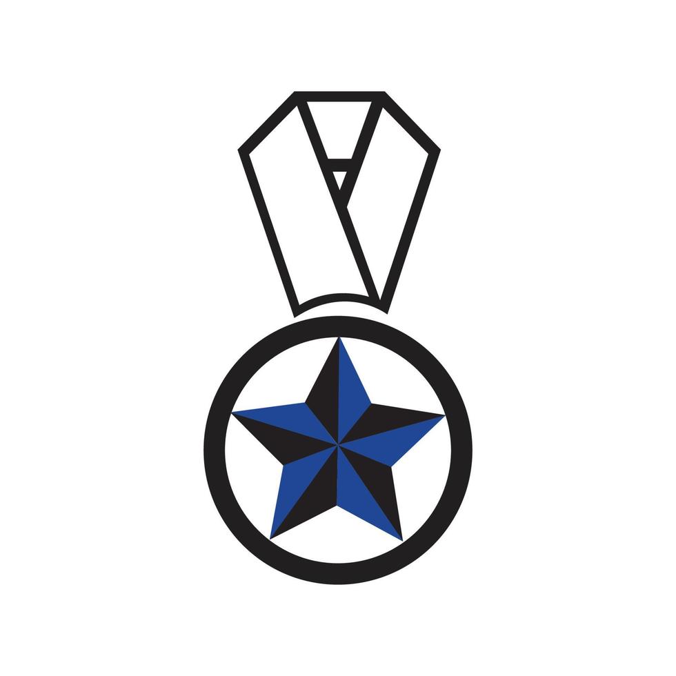 modelo de logotipo de medalha ilustração vetorial design de ícone vetor