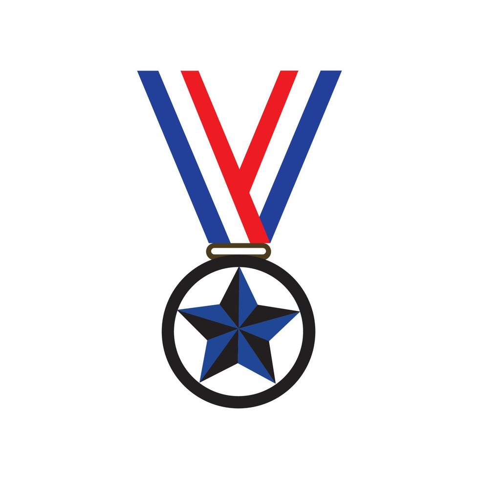 modelo de logotipo de medalha ilustração vetorial design de ícone vetor