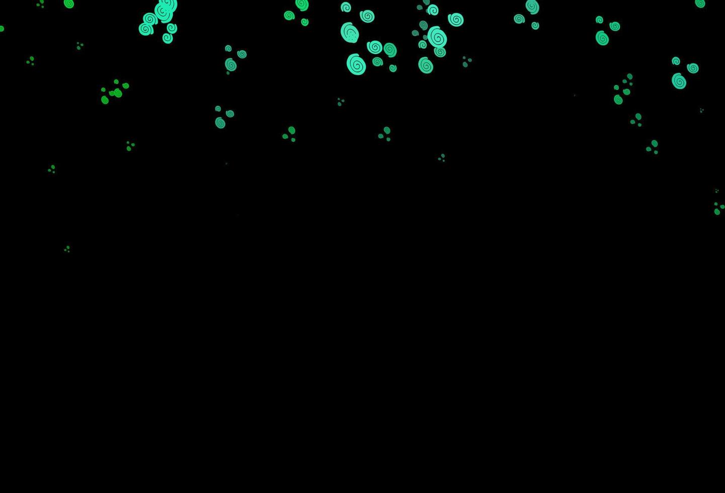 padrão de vetor verde escuro com círculos curvos.