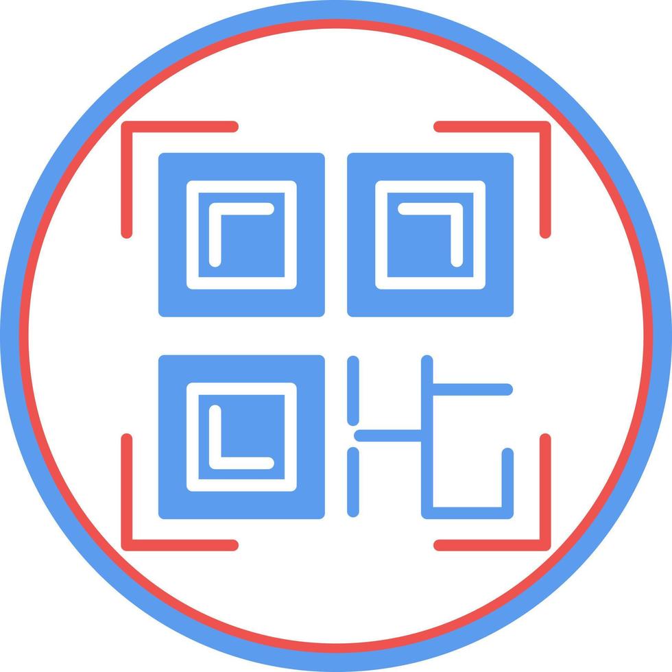 design de ícone vetorial de código qr vetor