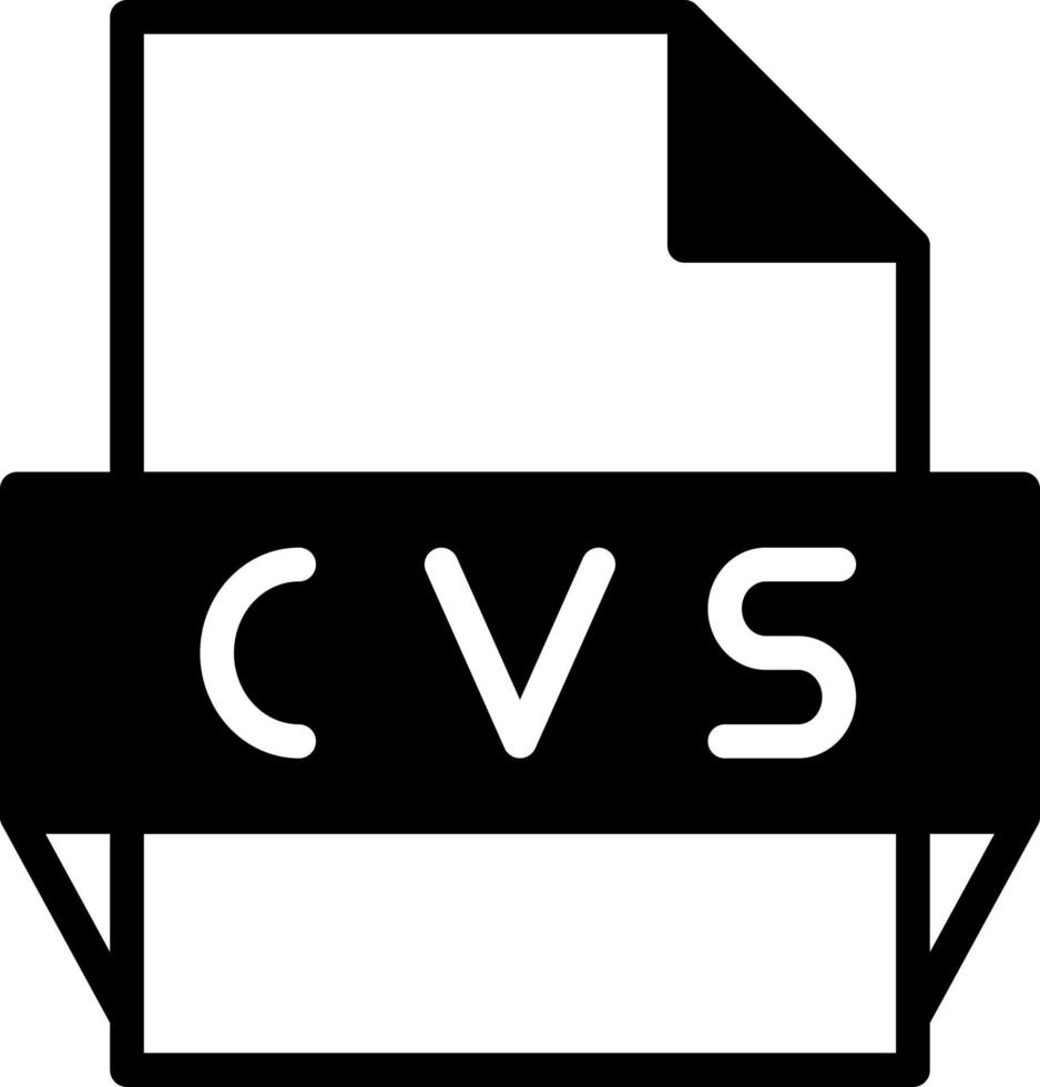 ícone de formato de arquivo cvs vetor