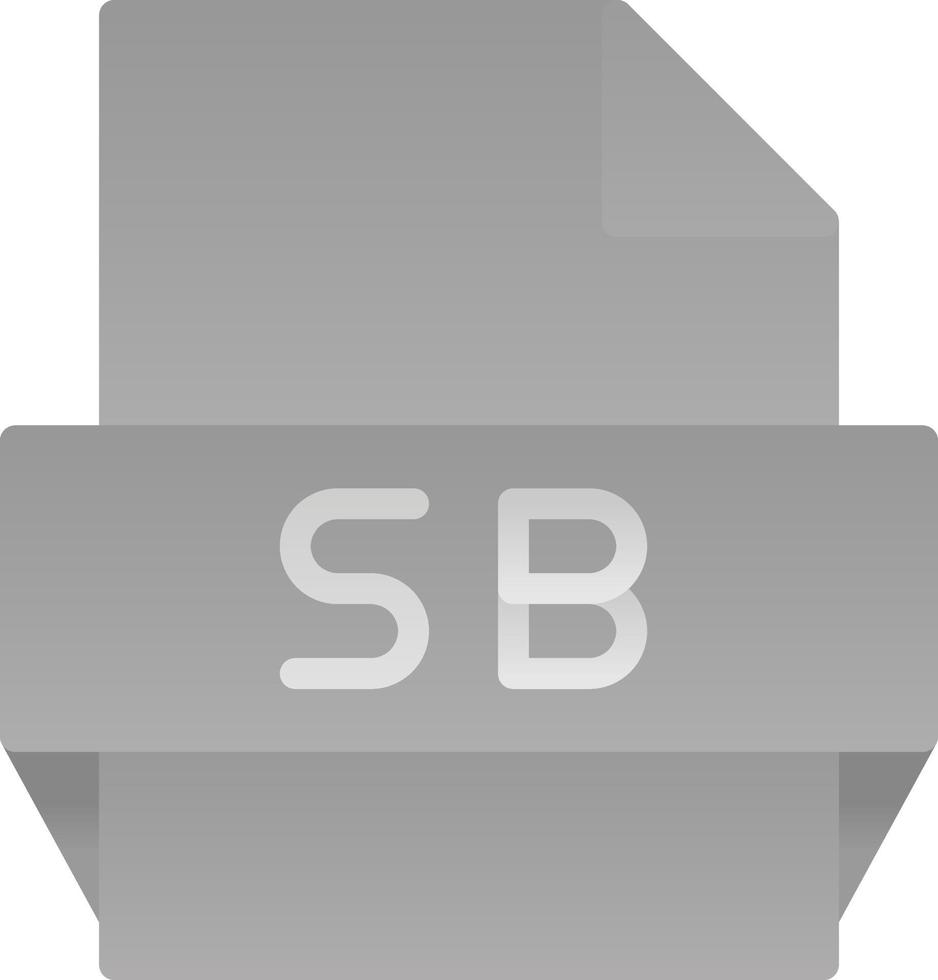 ícone de formato de arquivo sb vetor