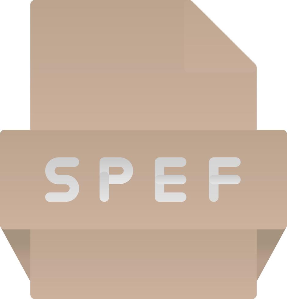 ícone de formato de arquivo spef vetor