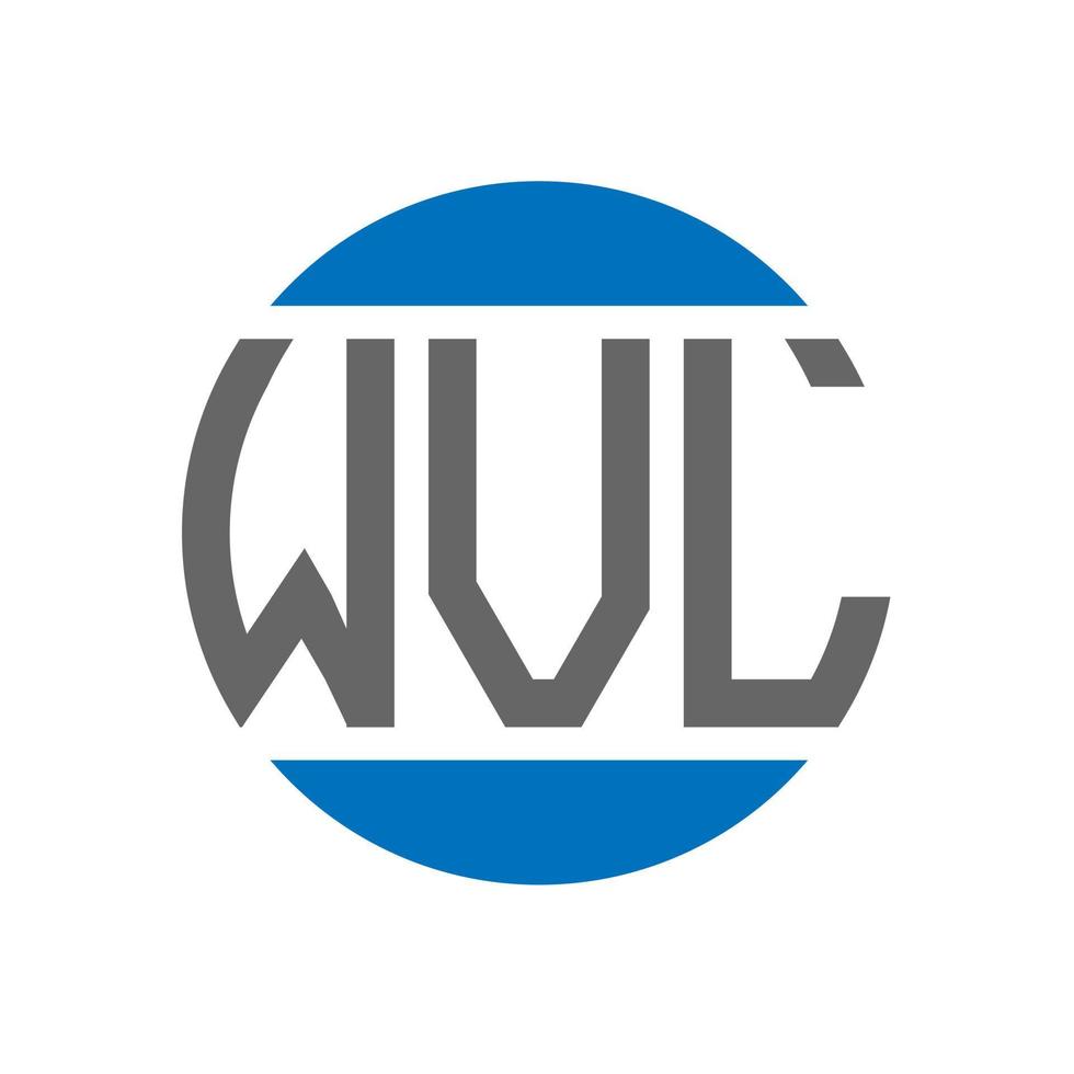design de logotipo de carta wvl em fundo branco. conceito de logotipo de círculo de iniciais criativas wvl. design de letras wvl. vetor
