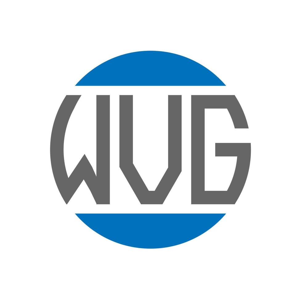 design de logotipo de carta wvg em fundo branco. conceito de logotipo de círculo de iniciais criativas wvg. design de letras wvg. vetor