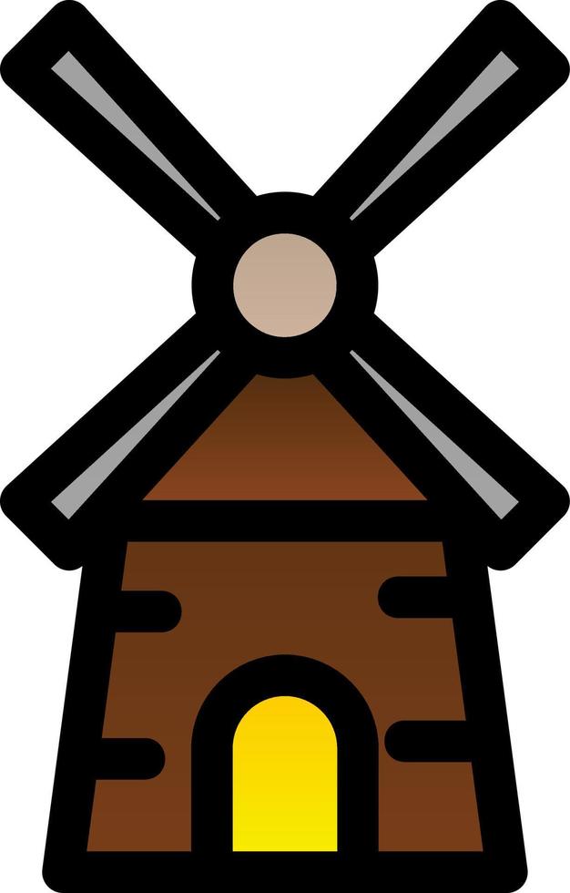 ícone de glifo de moinhos de vento vetor