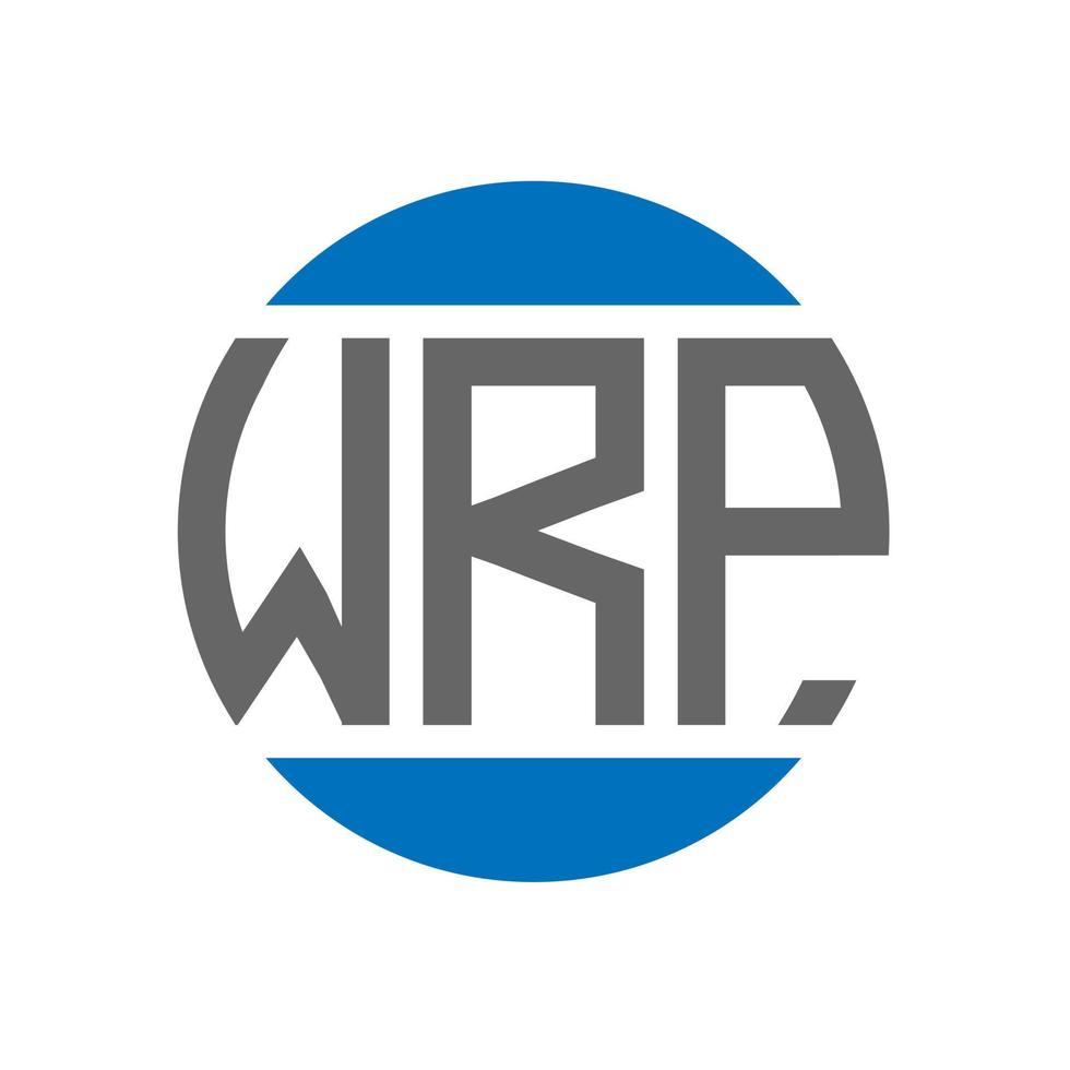 design de logotipo de carta wrp em fundo branco. conceito de logotipo de círculo de iniciais criativas wrp. design de letras wrp. vetor