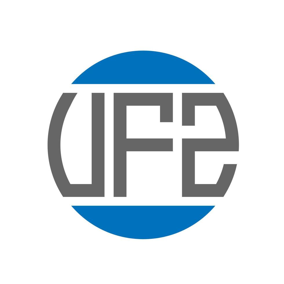 design de logotipo de carta vfz em fundo branco. conceito de logotipo de círculo de iniciais criativas vfz. design de letras vfz. vetor