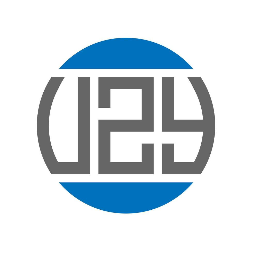 design de logotipo de carta vzy em fundo branco. conceito de logotipo de círculo de iniciais criativas vzy. design de letras vzy. vetor