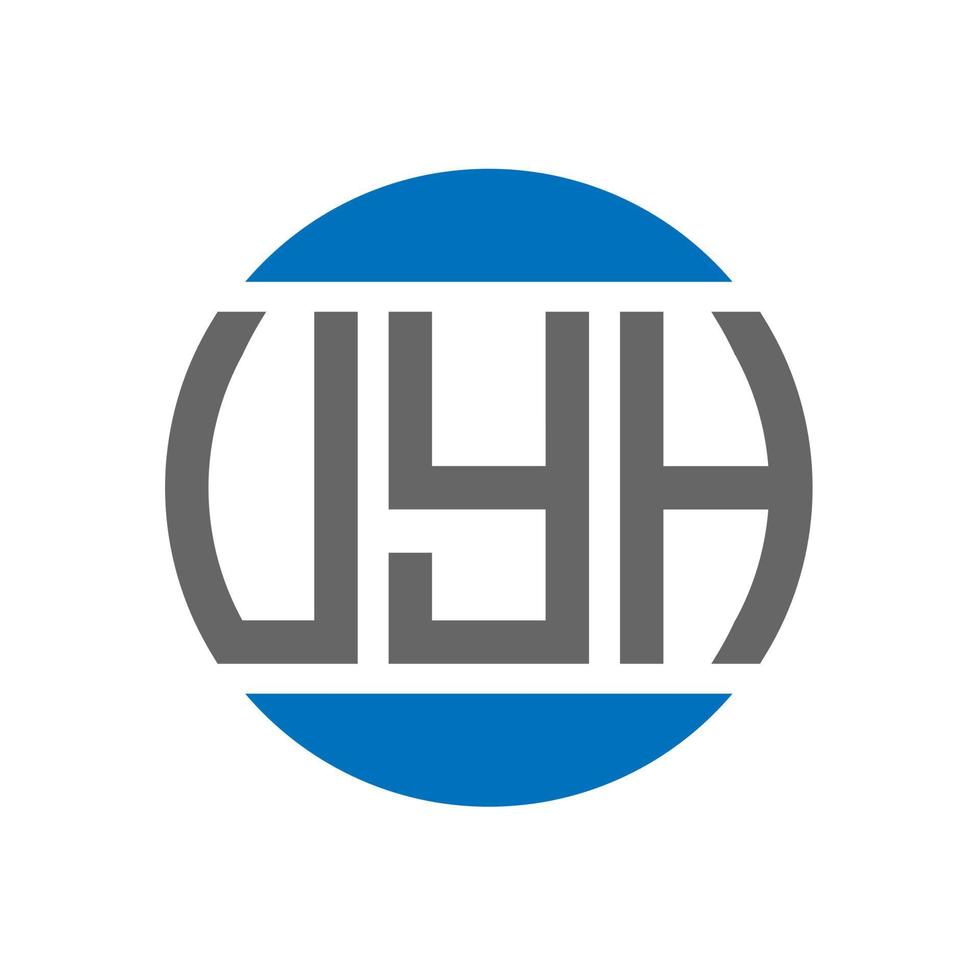 design de logotipo de carta vyh em fundo branco. vyh iniciais criativas círculo conceito de logotipo. design de letras vyh. vetor