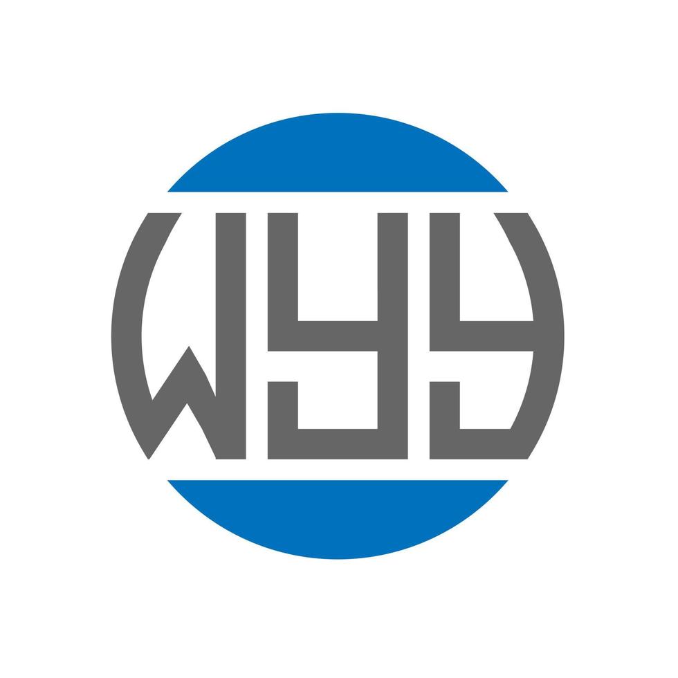 design de logotipo de carta wyy em fundo branco. conceito de logotipo de círculo de iniciais criativas wyy. design de letras wyy. vetor