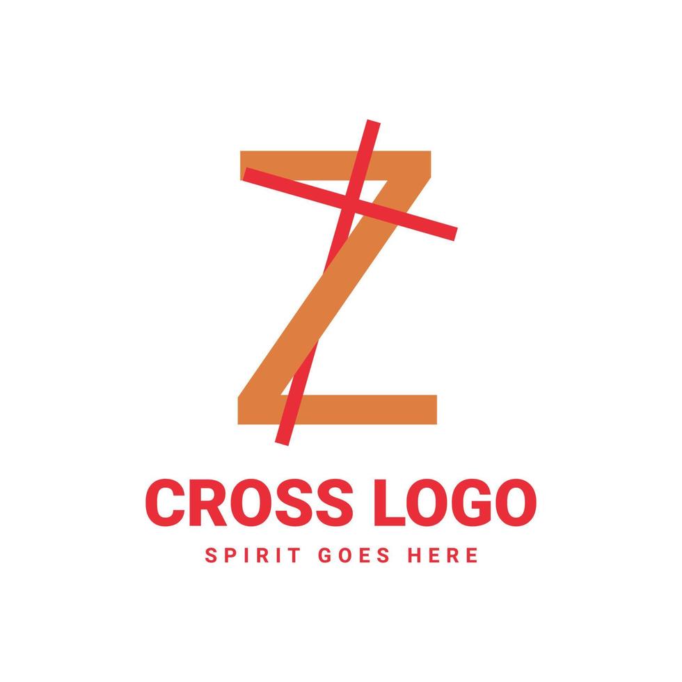 design de logotipo de vetor cruzado inicial letra z