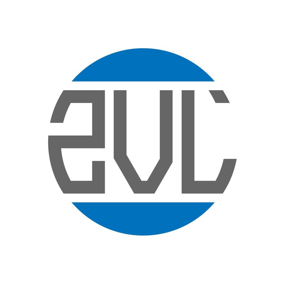 design do logotipo da carta zvl em fundo branco. conceito de logotipo de círculo de iniciais criativas zvl. design de letras zvl. vetor