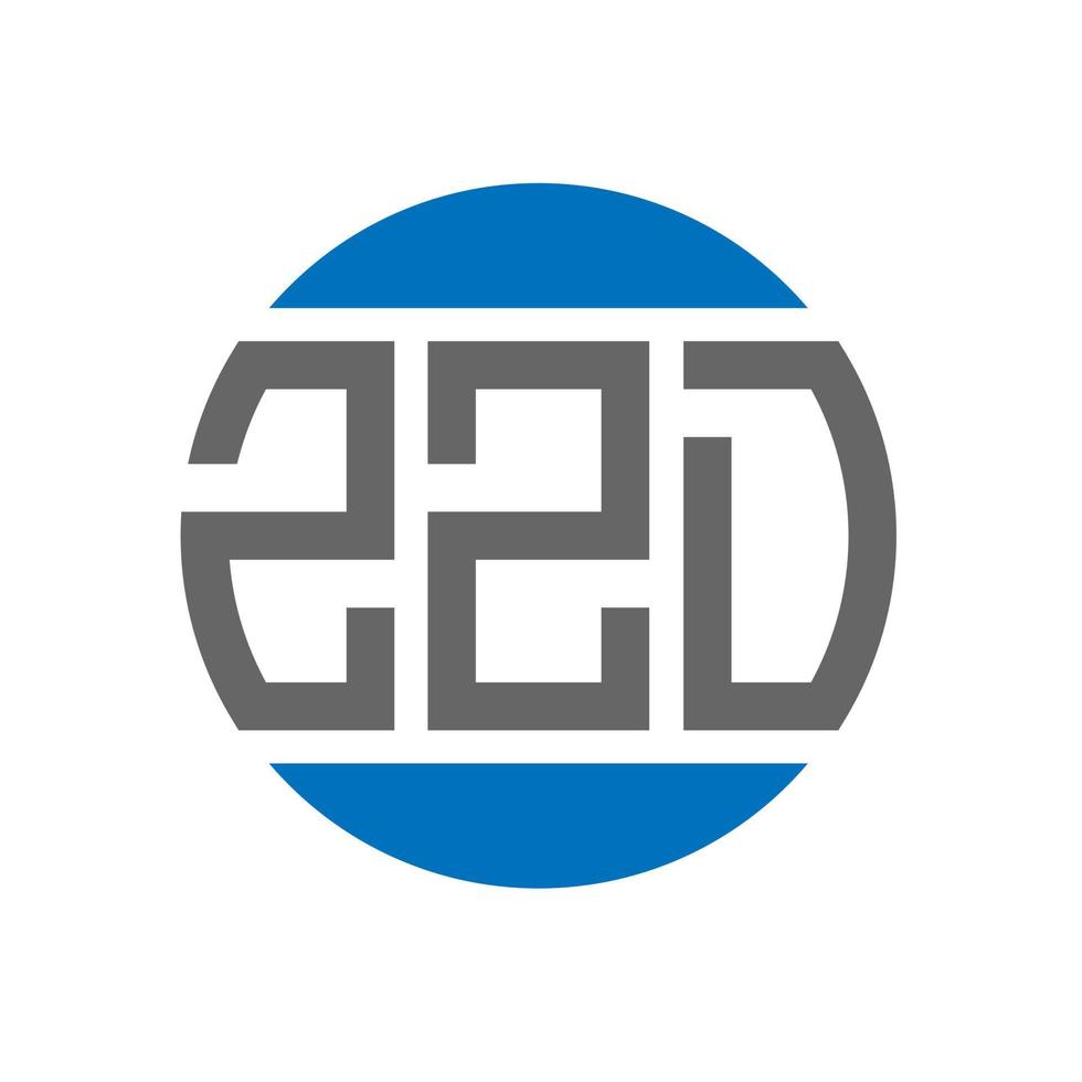 design de logotipo de letra zzd em fundo branco. conceito de logotipo de círculo de iniciais criativas zzd. design de letras zzd. vetor