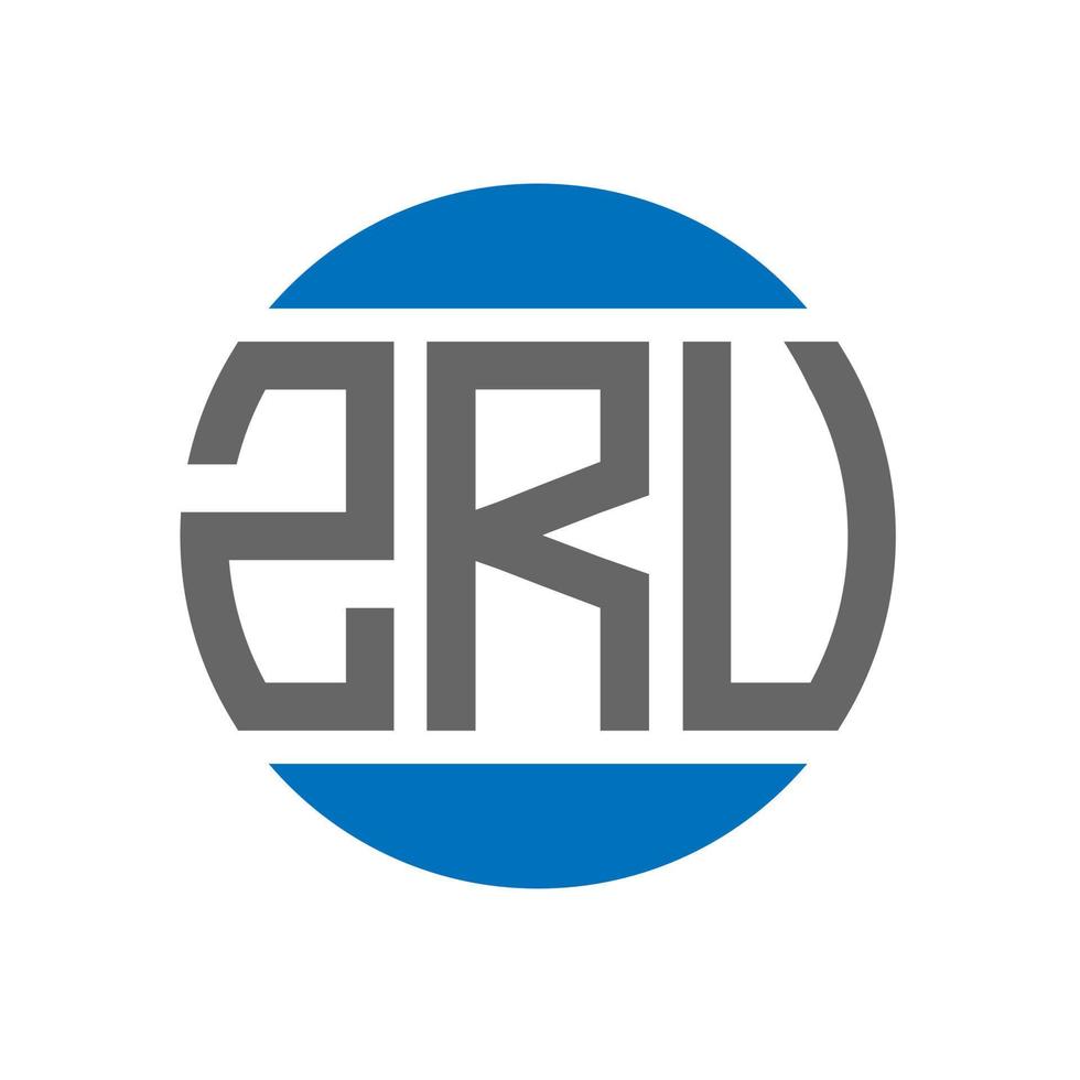design do logotipo da letra zrv em fundo branco. conceito de logotipo de círculo de iniciais criativas zrv. design de letras zrv. vetor