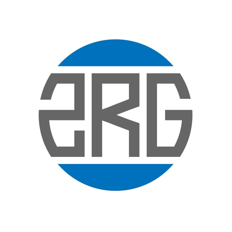 design do logotipo da letra zrg em fundo branco. conceito de logotipo de círculo de iniciais criativas zrg. design de letras zrg. vetor