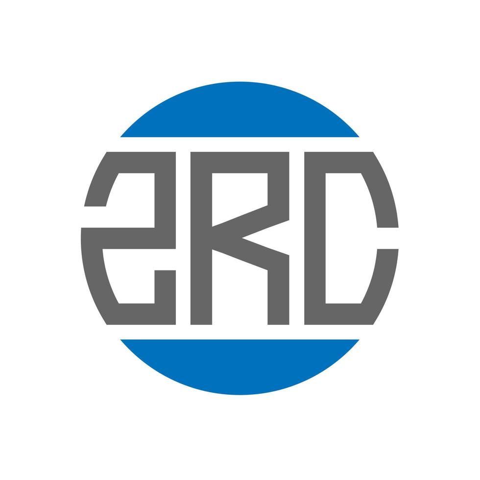 design do logotipo da letra zrc em fundo branco. conceito de logotipo de círculo de iniciais criativas zrc. design de letras zrc. vetor