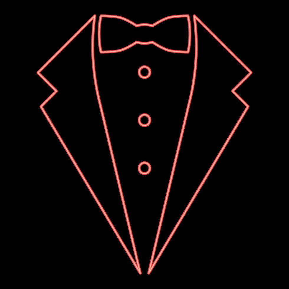 néon símbolo serviço jantar jaqueta arco smoking conceito sinal de smoking  mordomo cavalheiro ideia garçom terno cor vermelha ilustração vetorial  imagem estilo simples 15838075 Vetor no Vecteezy