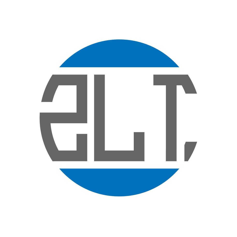 design do logotipo da letra zlt em fundo branco. conceito de logotipo de círculo de iniciais criativas zlt. design de letra zlt. vetor