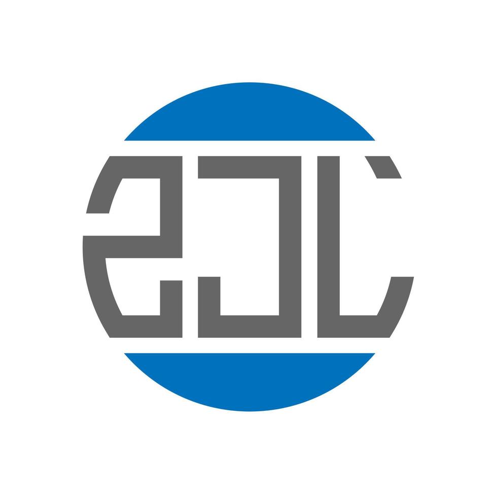 design do logotipo da letra zjl em fundo branco. conceito de logotipo de círculo de iniciais criativas zjl. design de letras zjl. vetor