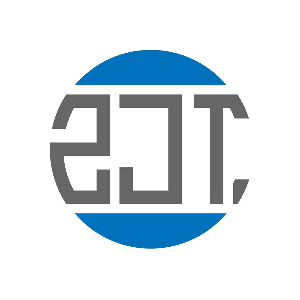 design de logotipo de letra zjt em fundo branco. conceito de logotipo de círculo de iniciais criativas zjt. design de letras zjt. vetor