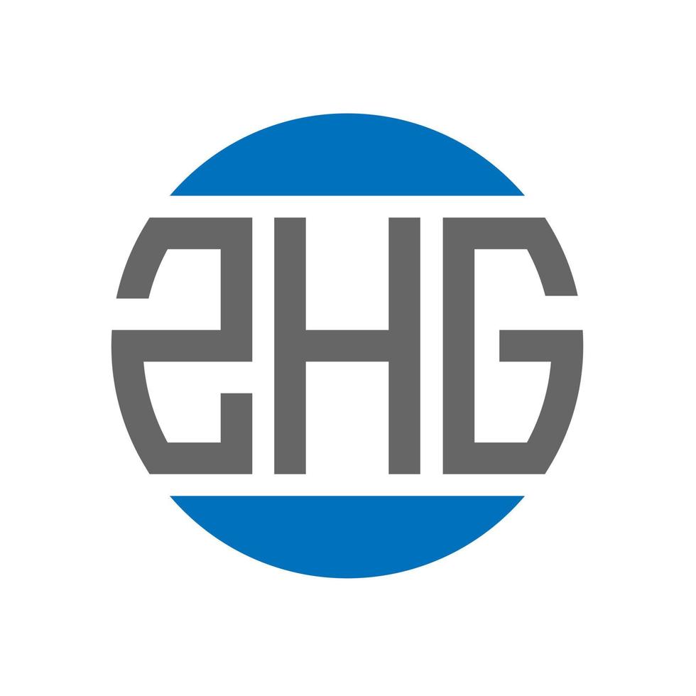 design de logotipo de letra zhg em fundo branco. conceito de logotipo de círculo de iniciais criativas zhg. design de letras zhg. vetor