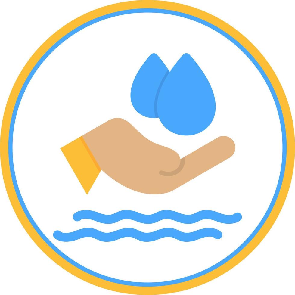 salvar ícone plano de água vetor
